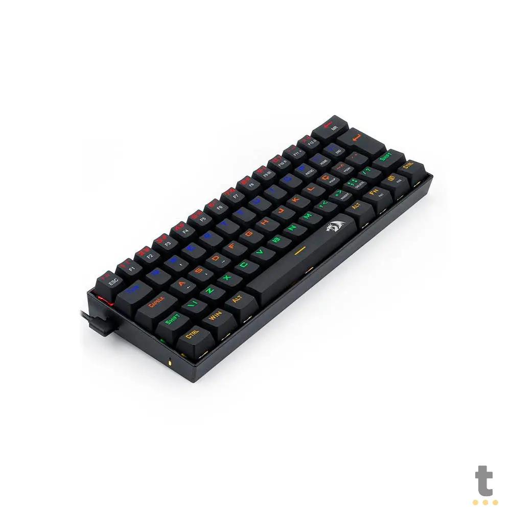 Teclado Gamer Mecânico Redragon Lakshmi Rainbow Preto Switch Preto - K606R (PT-BLACK) Truedata