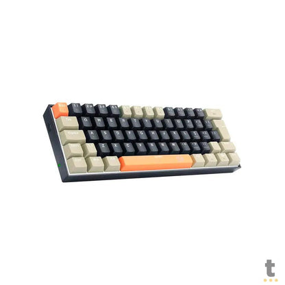 Teclado Gamer Mecânico Redragon Lakshmi Sunset Led Branco Switch Marrom - K606-OG BK GY (PT-BR) Truedata