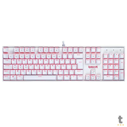Teclado Gamer Mecânico Redragon Mitra Lunar RGB Branco - K551W-RGB (PT-BLUE) Truedata