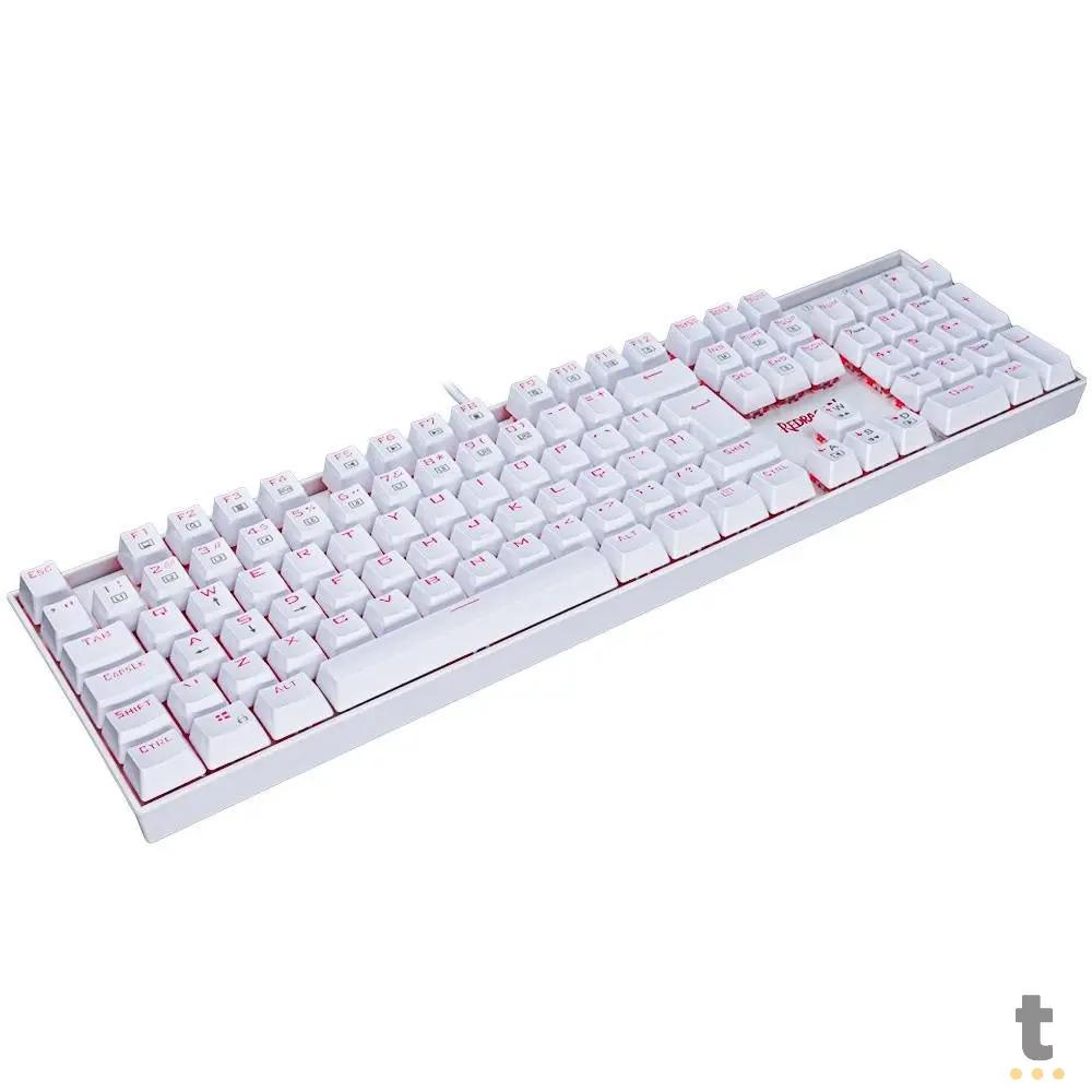 Teclado Gamer Mecânico Redragon Mitra Lunar RGB Branco - K551W-RGB (PT-BLUE) Truedata