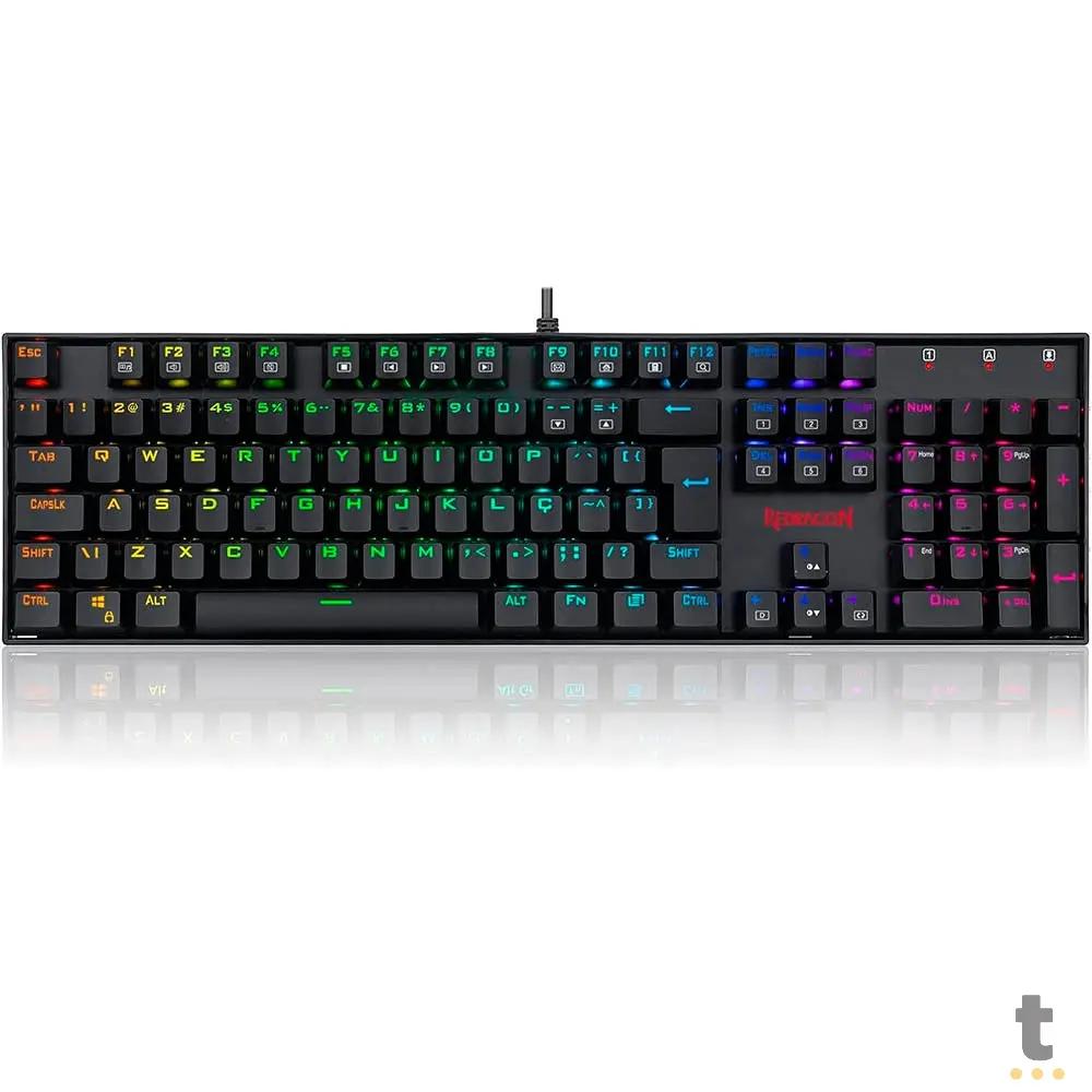 Teclado Gamer Mecanico Redragon Mitra Preto C/ RGB Switch Outemu Brown - K551RGB-1 Truedata