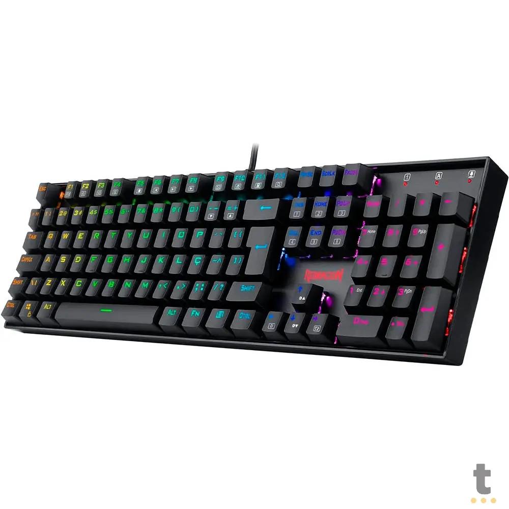 Teclado Gamer Mecanico Redragon Mitra Preto C/ RGB Switch Outemu Brown - K551RGB-1 Truedata