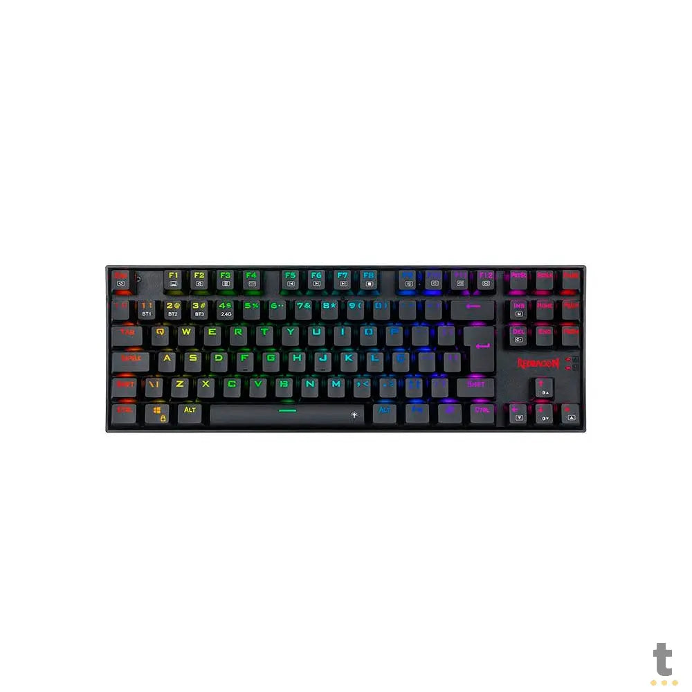 Teclado Gamer Mecanico Sem Fio Redragon Kumara Pro Wireless Rgb Preto Switch Marrom - K552RGB-BRS-B Truedata