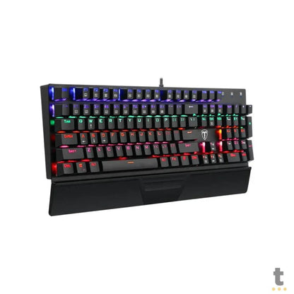 Teclado Gamer Mecanico T-Dagger Destroyer LED Rainbow Switch Azul - T-TGK305-BL (PT-BLUE) Truedata