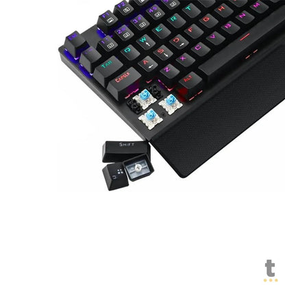 Teclado Gamer Mecanico T-Dagger Destroyer LED Rainbow Switch Azul - T-TGK305-BL (PT-BLUE) Truedata