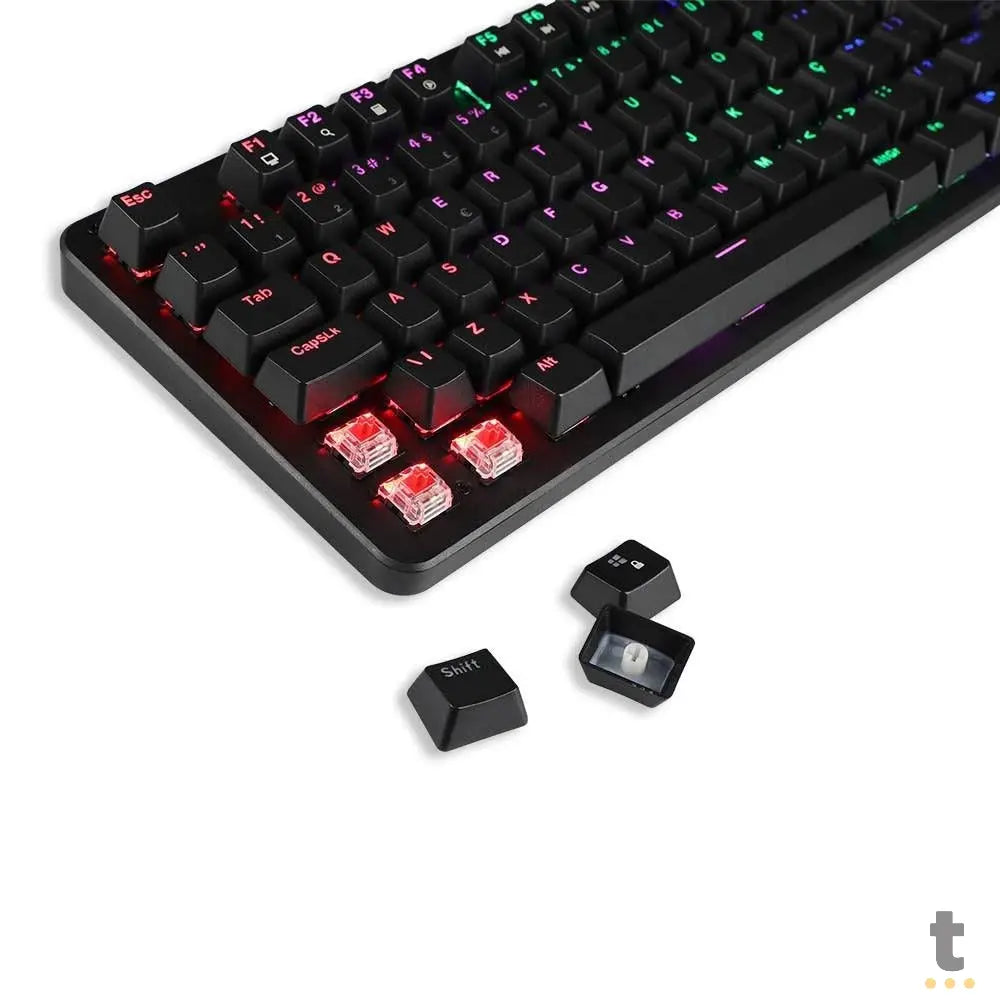 Teclado Gamer Mecanico Warrior Dunky Outemu Red - TC282 Truedata