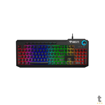 Teclado Gamer Membrana Gamdias Ares Led RGB Preto - ARES P2A (ABNT2)