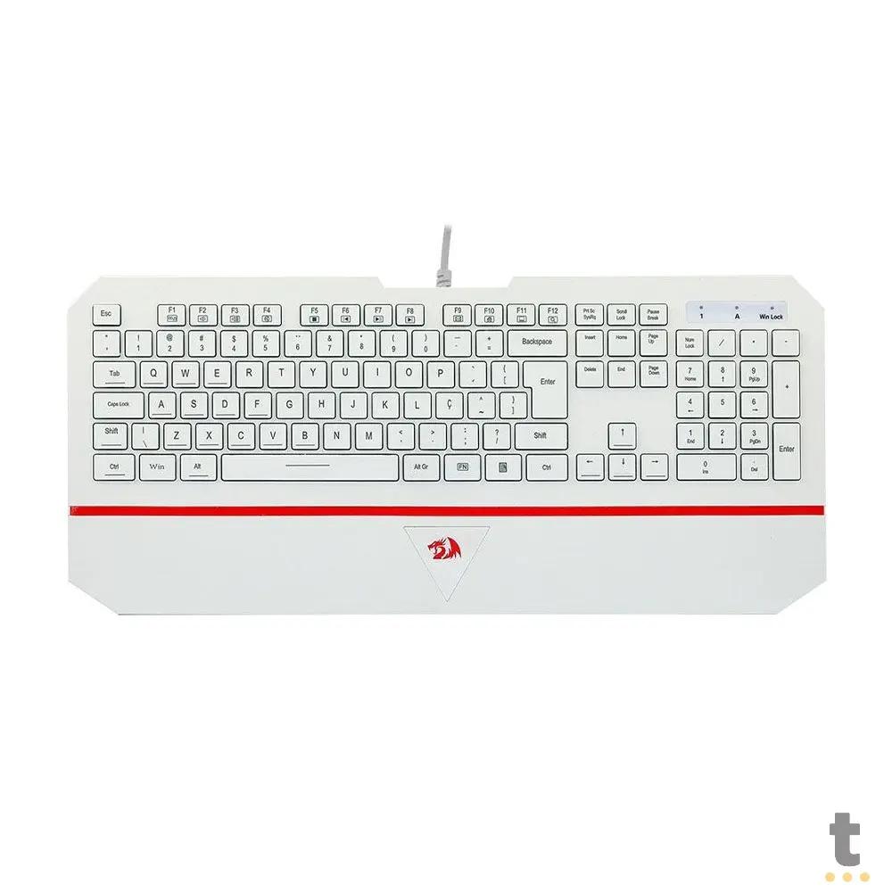 Teclado Gamer Membrana Redragon Karura 2 RGB Branco - K502W-N Truedata
