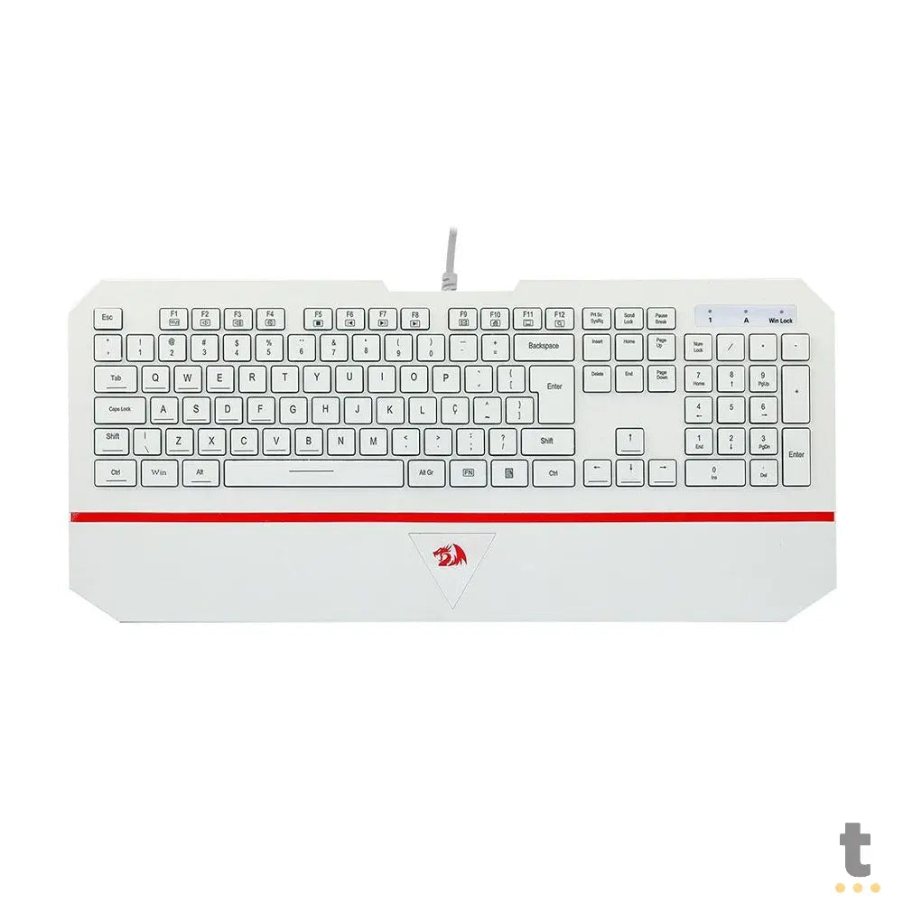Teclado Gamer Membrana Redragon Karura 2 RGB Branco - K502W-N Truedata