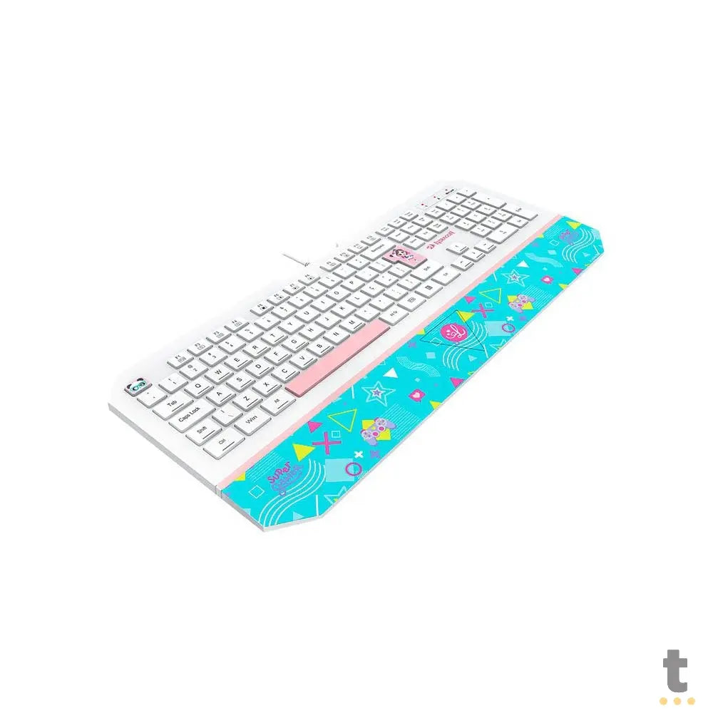 Teclado Gamer Membrana Redragon Luluca RGB Apoio de Pulso Integrado Personalizado - L502 Truedata