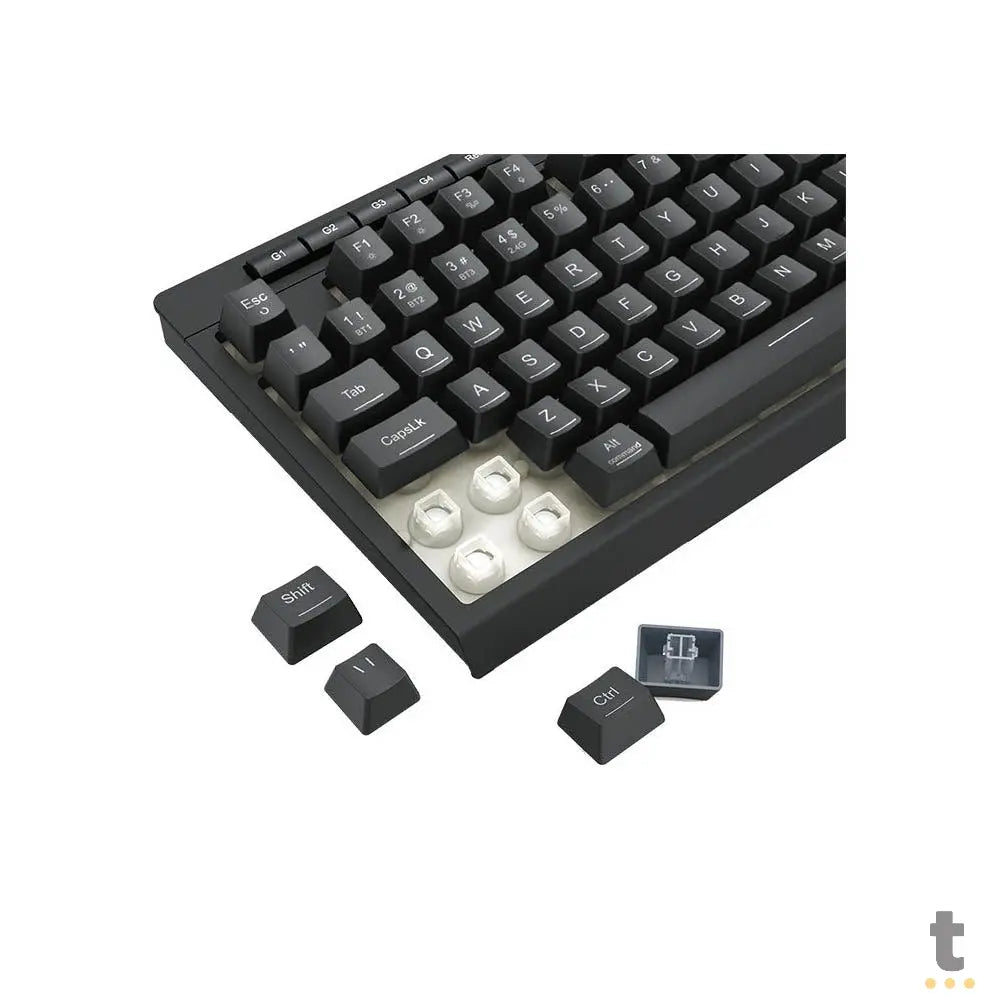 Teclado Gamer Membrana Redragon Shiva 98 RGB Preto C/ Apoio de Pulso - K515-RGB Truedata