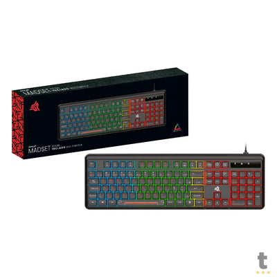 Teclado Gamer Multimídia Knup USB RGB - KP-TE130