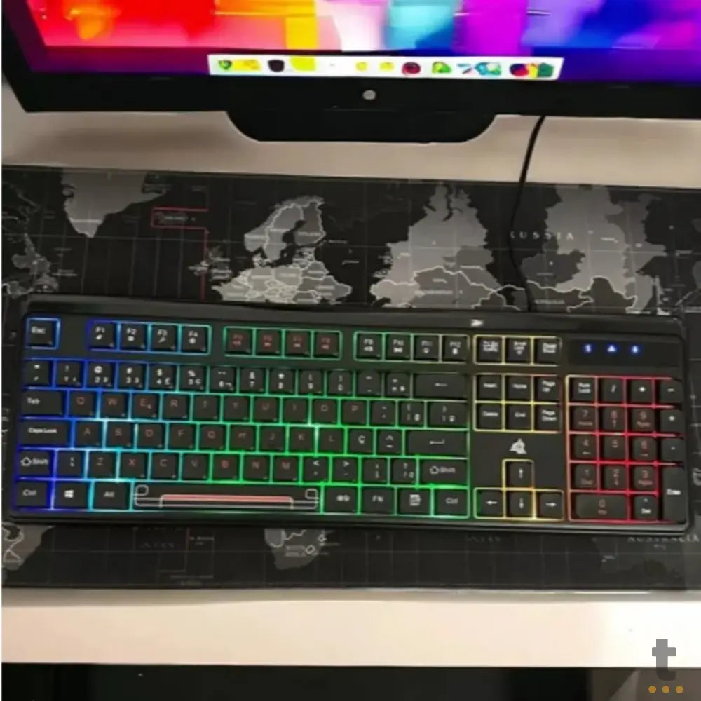 Teclado Gamer Multimídia Knup USB RGB - KP-TE130 Truedata