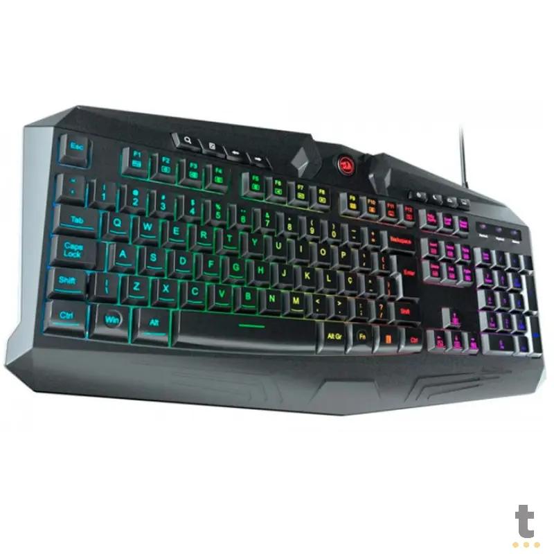 Teclado Gamer  Redragon Harpe Preto C/ RGB - K503 RGB Truedata