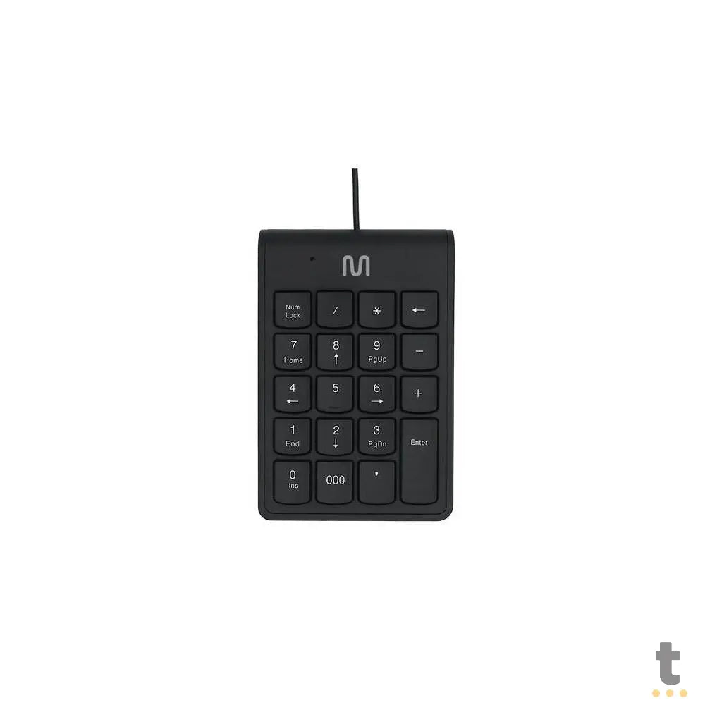 Teclado Numérico com Fio Multi Usb 120cm Preto - TC227 Truedata