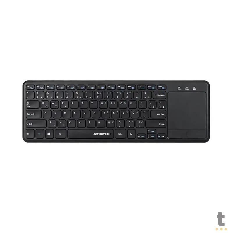 Teclado Sem Fio C3Tech Touchpad Smart Tv Preto - WT100BK Truedata