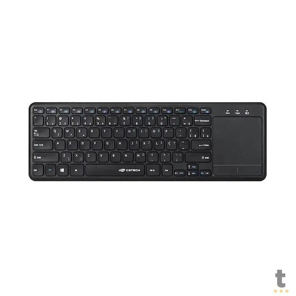 Teclado Sem Fio C3Tech Touchpad Smart Tv Preto - WT100BK