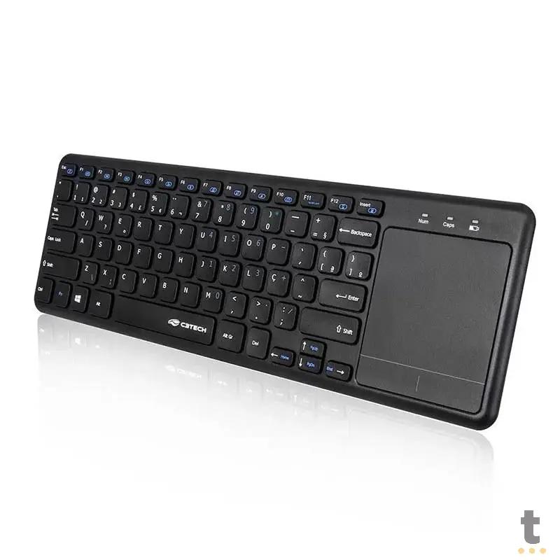 Teclado Sem Fio C3Tech Touchpad Smart Tv Preto - WT100BK Truedata