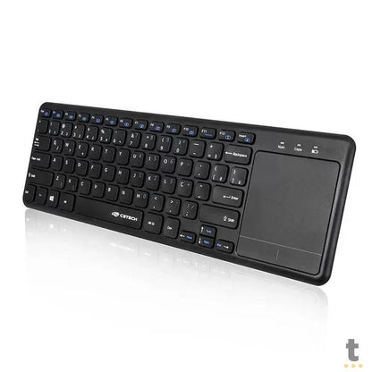 Teclado Sem Fio C3Tech Touchpad Smart Tv Preto - WT100BK Truedata