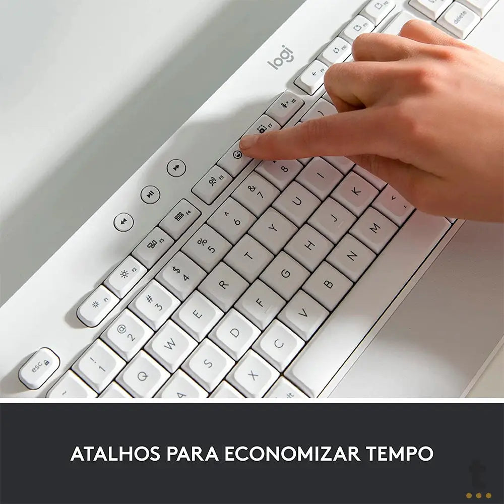 Teclado Sem Fio Logitech Signature K650 Branco C/ Apoio para as Maos - 920-010965 Truedata
