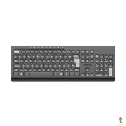Teclado Sem Fio PCYes Soft Preto / Cinza - PTOSFWAB Truedata