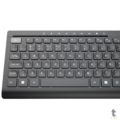Teclado Sem Fio PCYes Soft Preto / Cinza - PTOSFWAB Truedata