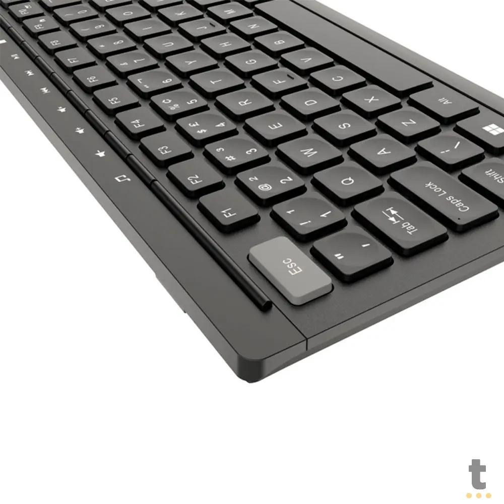 Teclado Sem Fio PCYes Soft Preto / Cinza - PTOSFWAB Truedata