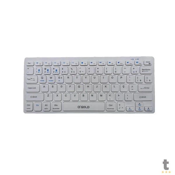 Teclado Sem Fio aGold Conexão BT Branco - TCD-05
