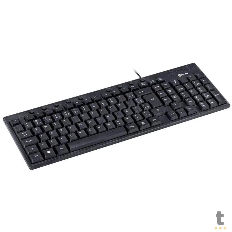 Teclado USB Slim Dynamic 116 Teclas ABNT2 1.8m Preto Vinik - DT130 Truedata