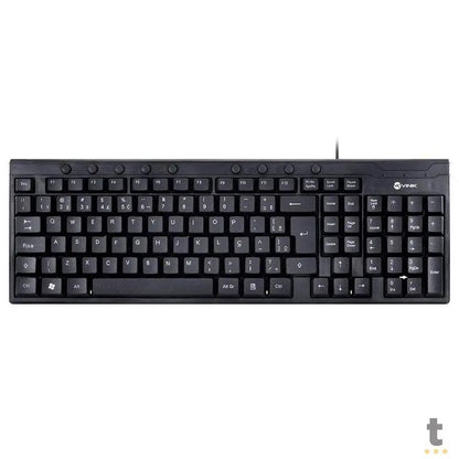 Teclado USB Slim Dynamic 116 Teclas ABNT2 1.8m Preto Vinik - DT130 Truedata