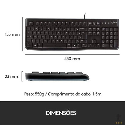 Teclado Usb Abnt2 Logitech K120 - 920-004423 Truedata