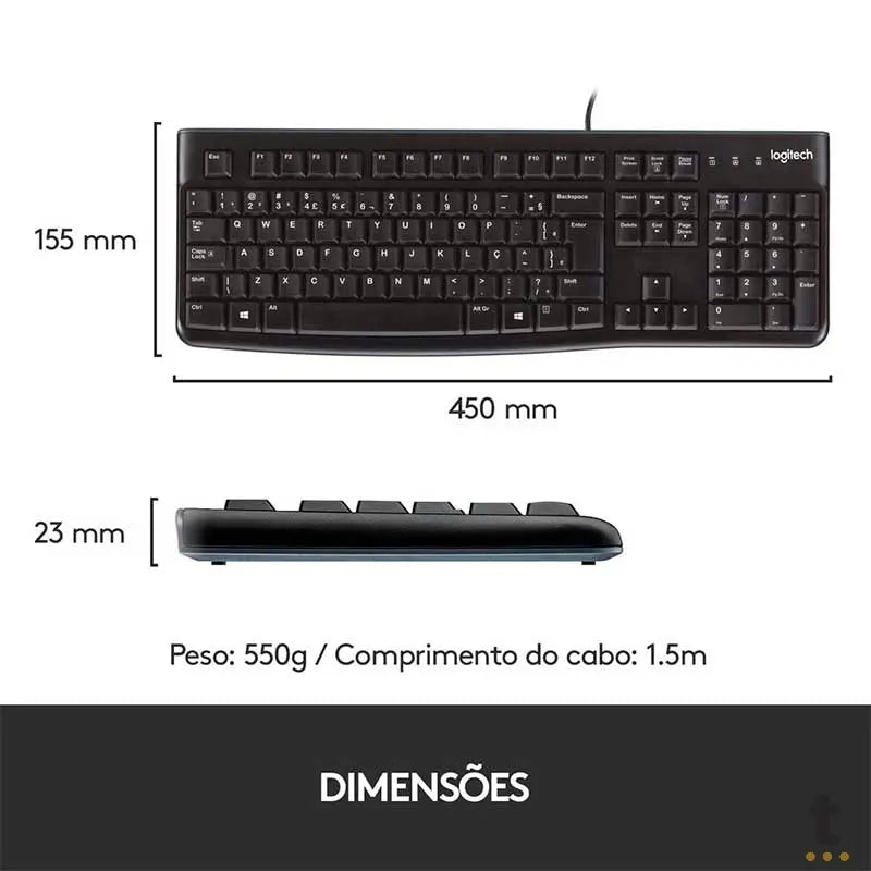 Teclado Usb Abnt2 Logitech K120 - 920-004423 Truedata