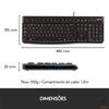Teclado Usb Abnt2 Logitech K120 - 920-004423 Truedata