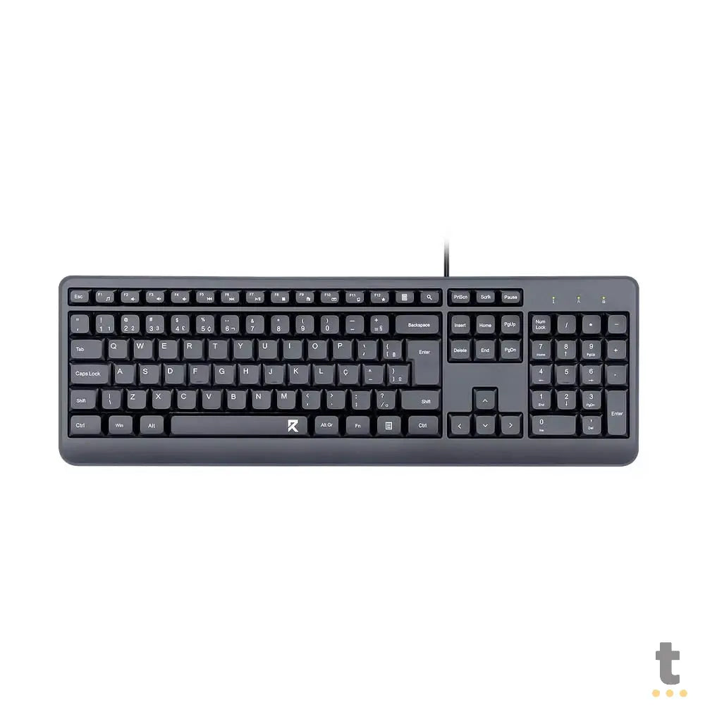 Teclado Usb Abnt2 Redragon R Office BK-7092 Preto Truedata