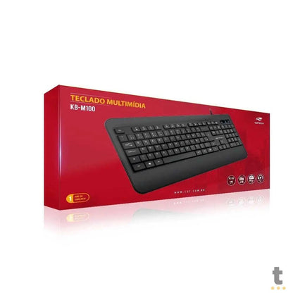 Teclado Usb Multimidia Usb C3Tech Abnt2 Preto - KB-M100Bk Truedata