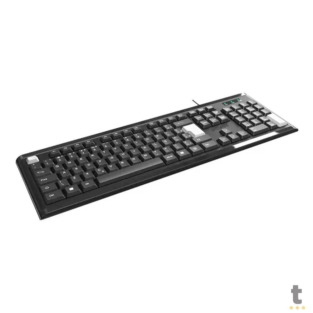 Teclado Usb PCYes Classic Preto / Cinza - Ptocl2Ab Truedata