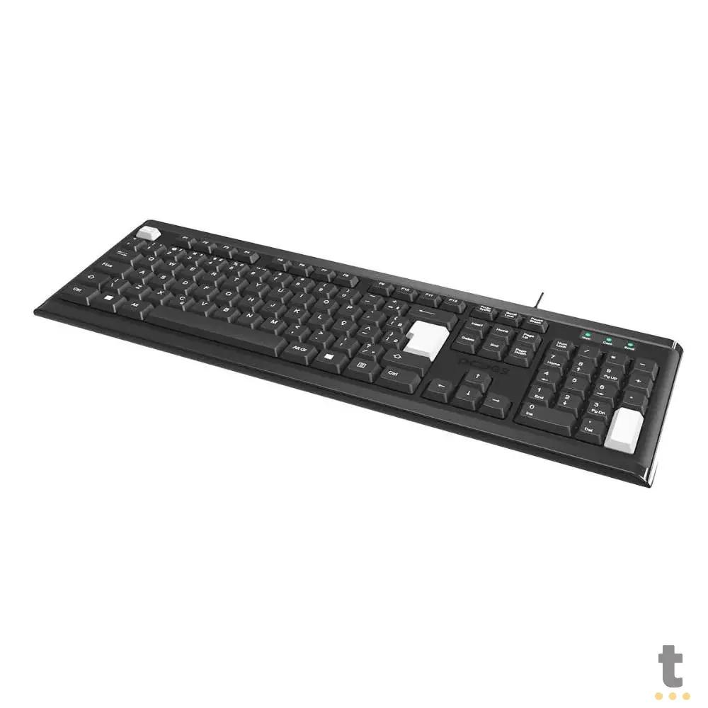 Teclado Usb PCYes Classic Preto / Cinza - Ptocl2Ab Truedata