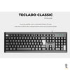Teclado Usb PCYes Classic Preto / Cinza - Ptocl2Ab Truedata