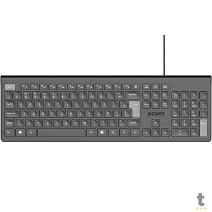 Teclado Usb PCYes Soft Preto / Cinza - Ptosf2Ab Truedata