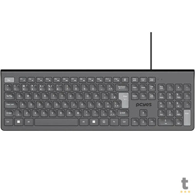 Teclado Usb PCYes Soft Preto / Cinza - Ptosf2Ab