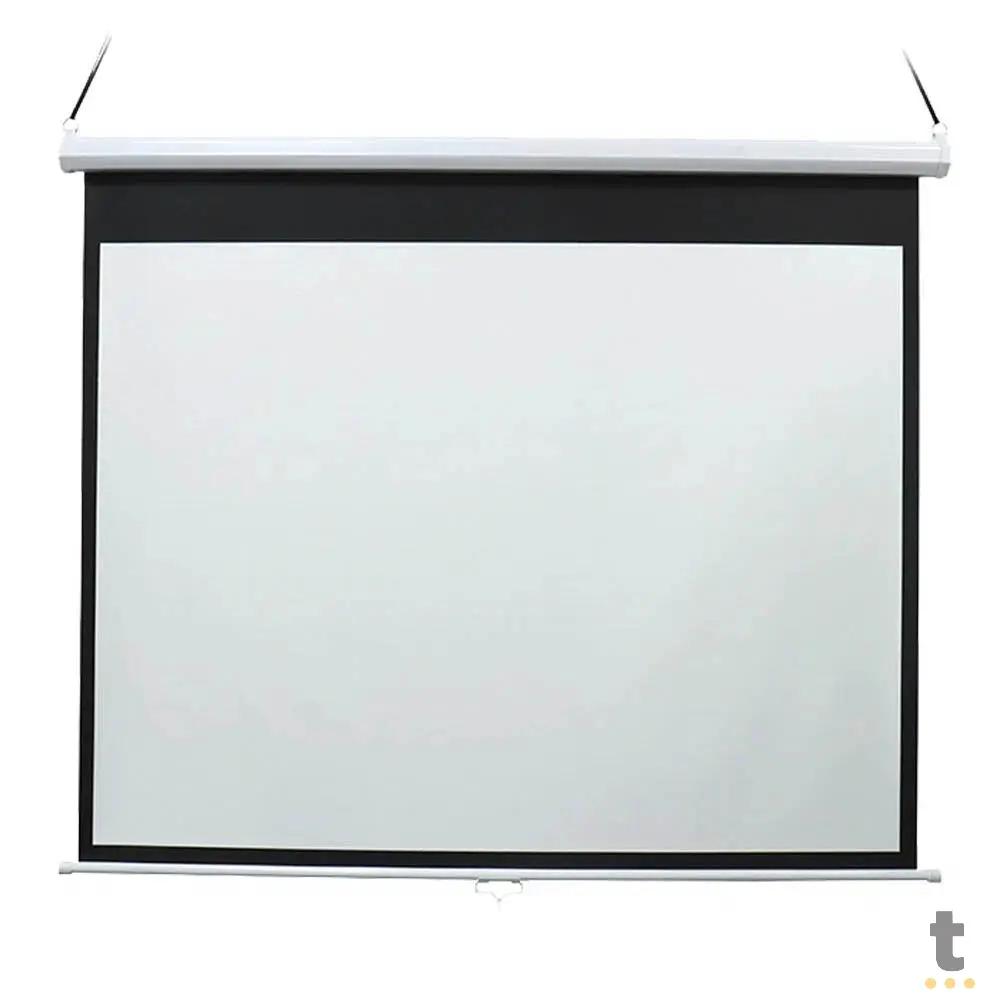 Tela De Projeção Retratil 97 Pols Multilaser AC351 1:1 (1.80 X 1.80m) Truedata