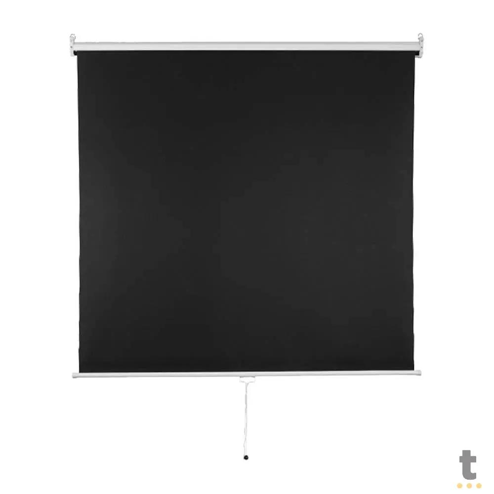 Tela De Projeção Retratil 97 Pols Multilaser AC351 1:1 (1.80 X 1.80m) Truedata