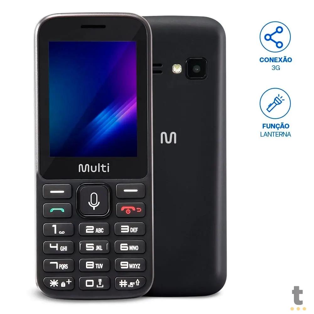 Telefone Celular Multilaser Zapp II 2.4 Pols 512mb Preto - P9161 Truedata