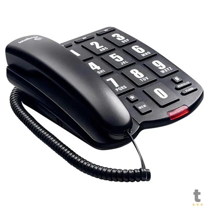 Telefone Intelbras Tok Facil Preto - 4000034 Truedata