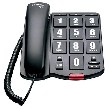 Telefone Intelbras Tok Facil Preto - 4000034 Truedata