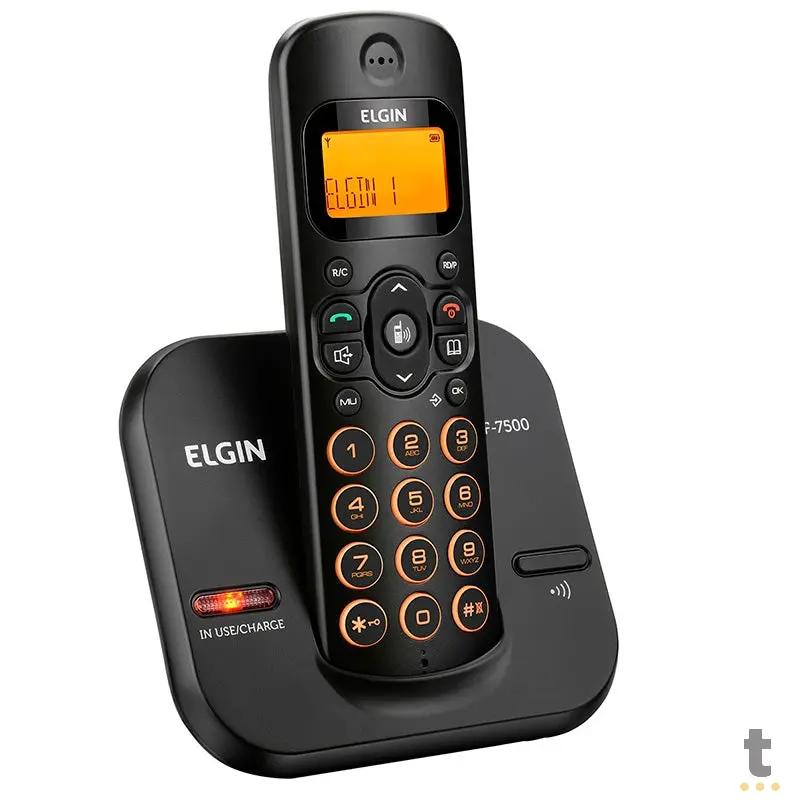 Telefone Sem Fio Elgin Tsf7500 - Dect6.0 Teclado Iluminado, Identificador De Cham Truedata