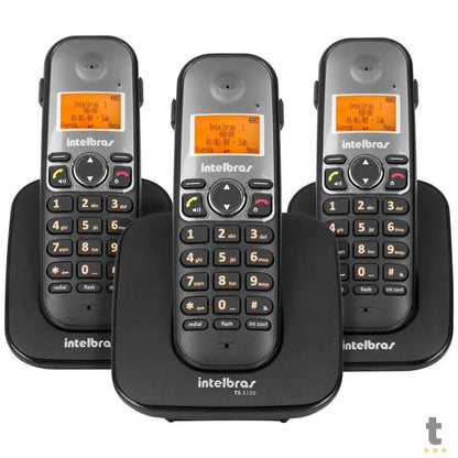 Telefone Sem Fio Intelbras TS5123 + 2 Ramais  - 4125123 Truedata