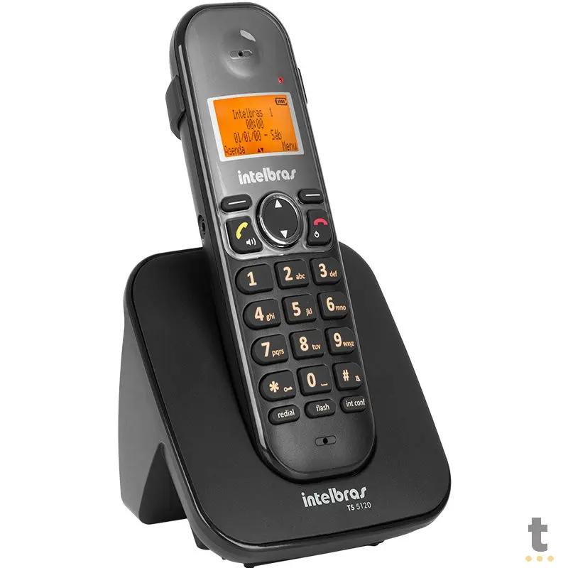 Telefone Sem Fio Intelbras Ts5120 Preto Ident De Chamadas Viva Voz - 4125120 Truedata
