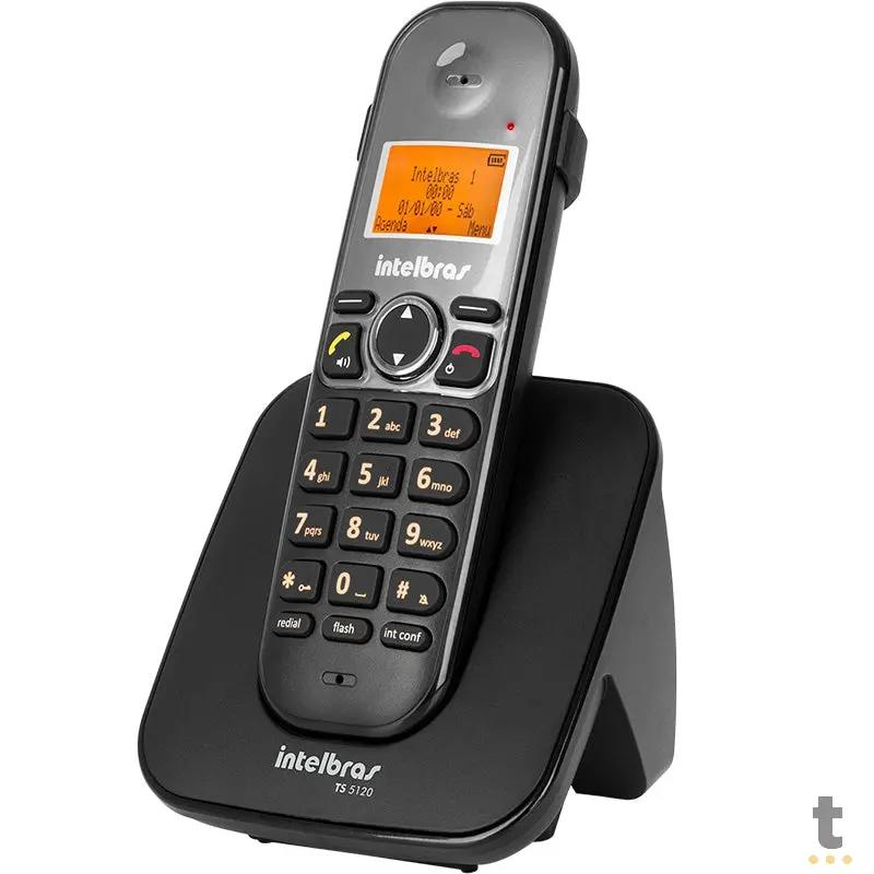 Telefone Sem Fio Intelbras Ts5120 Preto Ident De Chamadas Viva Voz - 4125120 Truedata
