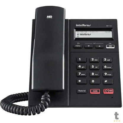 Telefone Voip Ip Intelbras Tip 125i Preto Display Viva Voz Hd - 4201250 Truedata